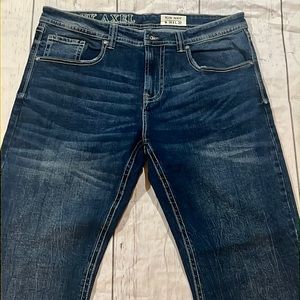 Tk Axel mens blue slim boot jeans
